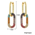 Shangjie Oem Aretes para Mujeres Hip Hop Gold Gold plaqué Earrngs Zircon Ladies Boucles d&#39;oreilles de mode
